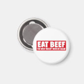 Eat Beef Der Westen gewann nicht auf Salat - Fleis Magnet (Vorderseite/Rückseite)