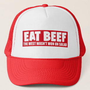 Eat Beef Der Westen gewann nicht auf Salat - Fleis Truckerkappe