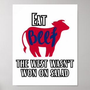 Eat Beef Der Westen gewann nicht auf Salat Poster