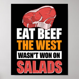 Eat Beef Der Westen gewann nicht auf Salaten 3 Poster
