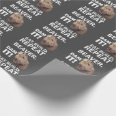 Eat Build Repeat Funny Beaver Animal Geschenkpapier (Ecke)