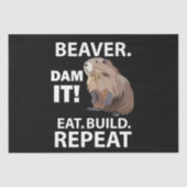 Eat Build Repeat Funny Beaver Animal Seidenpapier (Vorderseite)