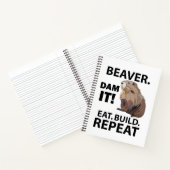 Eat Build Repeat Lustiger Biber Tier Notizblock (Innenseite)