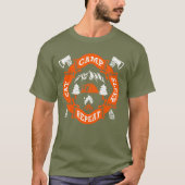 Eat Camp Sleep Wiederholung Feuer überquerte Füchs T-Shirt (Vorderseite)