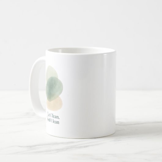 Eat Clean, Feel Clean Abstract Mug Kaffeetasse (Vorderseite Links)