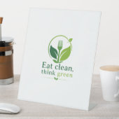 Eat clean, think green sockelschild (In Situ)