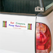 Eat Crayons Kacke Rainbows Autoaufkleber (Auf Lkw)