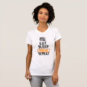 Eat Crochet Sleep Wiederholung T-Shirt (Vorne ganz)