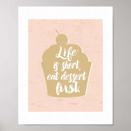 Eat Dessert First, Cupcake Poster (Vorne)