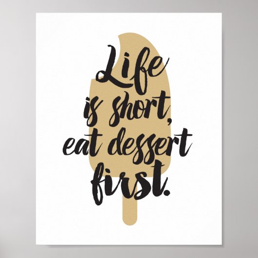 Eat Dessert First, Ice Cream Bar Poster (Vorne)