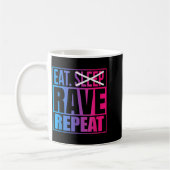 Eat Don't Sleep Rave Repeat Edm Quote Music - Rave Kaffeetasse (Links)