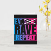 Eat Don't Sleep Rave Repeat Edm Quote Music - Rave Karte (Gelbe Blume)