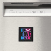 Eat Don't Sleep Rave Repeat Edm Quote Music - Rave Magnet (In Situ (Geschirrspüler))