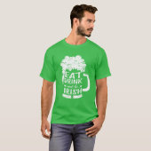 Eat Drink And Be Irish Beer Ireland St Patrick's D T-Shirt (Vorne ganz)