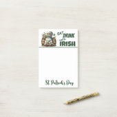 Eat Drink and Be Irish Gnome Notes Post-it Klebezettel (Auf Schreibtisch)