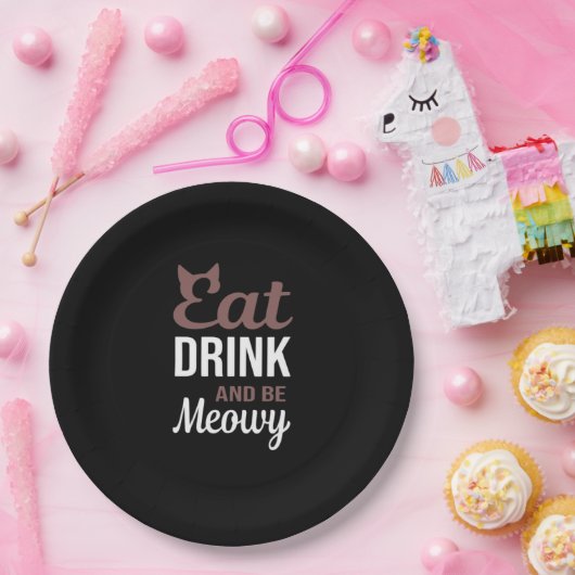 Eat Drink And Be Meowy Creative Style Pappteller (Party)