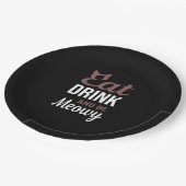 Eat Drink And Be Meowy Creative Style Pappteller (Schrägansicht)