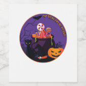 Eat Drink And Be Meowy Cute Casual Weinetikett (Einzelnes Label)