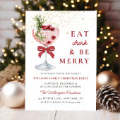 Eat Drink and Be Merry Christmas Cocktail Party Einladung