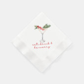 Eat, Drink, and Be Merry Christmas Serviette (Ecke)
