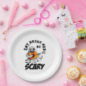 Eat Drink And Be Scared Minimal Clean Pappteller (Party)