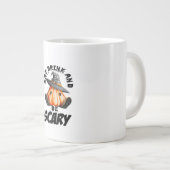 Eat Drink And Be Scared Retro Cool Jumbo-Tasse (Vorderseite Rechts)