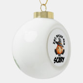 Eat Drink And Be Scared Retro Cool Keramik Kugel-Ornament (Links)