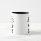 Eat Drink And Be Scared Retro Cool Tasse (Zentrum)