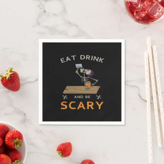 Eat Drink And Be Scary Aesthetic Graphic Serviette (Beispiel)