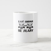 Eat Drink And Be Scary Aesthetic Unique Jumbo-Tasse (Vorderseite)
