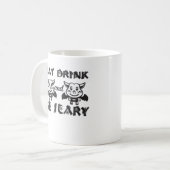 Eat Drink And Be Scary Aesthetic Unique Kaffeetasse (Vorderseite Links)