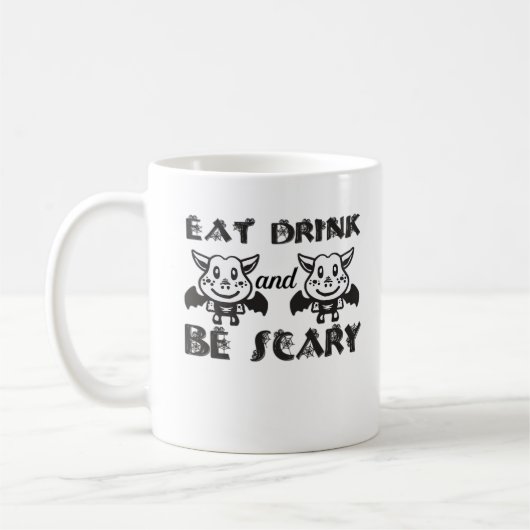 Eat Drink And Be Scary Aesthetic Unique Kaffeetasse (Links)