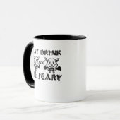 Eat Drink And Be Scary Aesthetic Unique Tasse (Vorderseite Links)