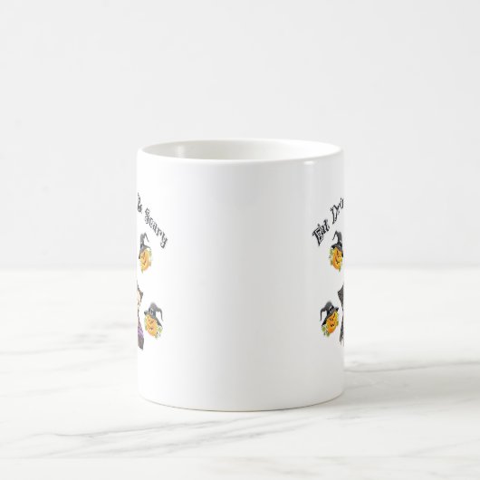 Eat Drink And Be Scary Basic Casual Kaffeetasse (Mittel)