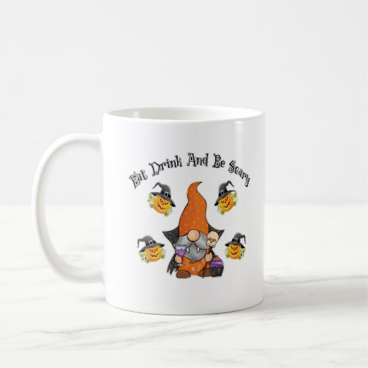 Eat Drink And Be Scary Basic Casual Kaffeetasse (Links)