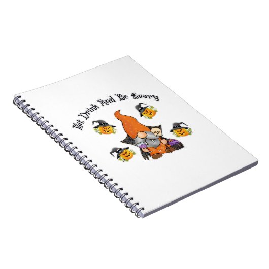 Eat Drink And Be Scary Basic Casual Notizblock (Rechte Seite)