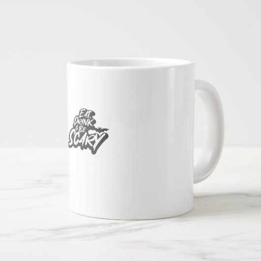 Eat Drink And Be Scary Basic Clean Jumbo-Tasse (Vorderseite Rechts)