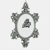 Eat Drink And Be Scary Basic Clean Schneeflocken Zinn-Ornament (Links)