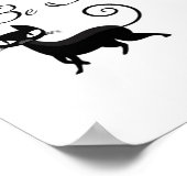 Eat Drink And Be Scary Cat Funny Cute Spooky Hallo Poster (Ecke)