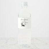 Eat Drink And Be Scary Cat Funny Cute Spooky Hallo Wasserflaschenetikett (Vorderseite)