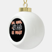 Eat Drink And Be Scary Classic Creative Casual Keramik Kugel-Ornament (Rechts)