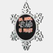 Eat Drink And Be Scary Classic Creative Casual Schneeflocken Zinn-Ornament (Rechts)