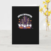 Eat Drink And Be Scary Classic Funny Retro Karte (Gelbe Blume)