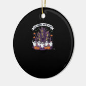 Eat Drink And Be Scary Classic Funny Retro Keramik Ornament (Links)