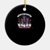 Eat Drink And Be Scary Classic Funny Retro Keramik Ornament (Vorne)