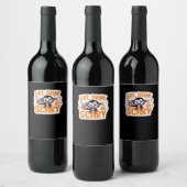 Eat Drink And Be Scary Classic Retro Cool Weinetikett (Flaschen)