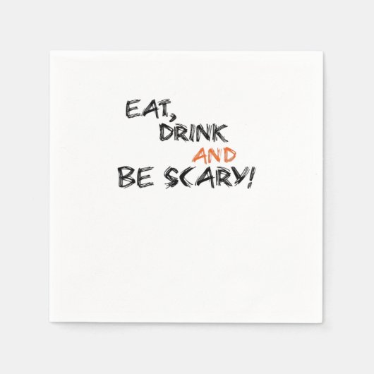 Eat Drink And Be Scary Classic Retro Serviette (Vorderseite)