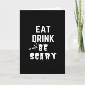 Eat Drink And Be Scary Classic Style Karte (Vorderseite)