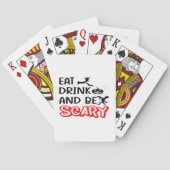 Eat Drink And Be Scary Design Retro Classic Spielkarten (Rückseite)