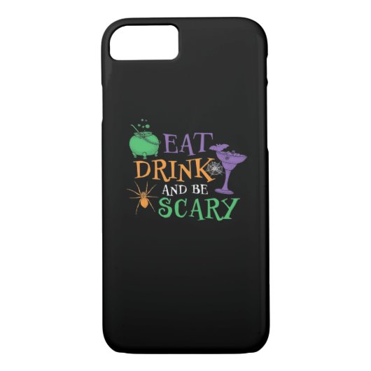 Eat Drink And Be Scary Essential Retro Graphic Case-Mate iPhone Hülle (Rückseite)